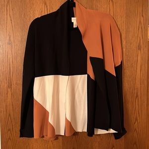 Chico’s Tri-Color Fall Cardigan Size 1